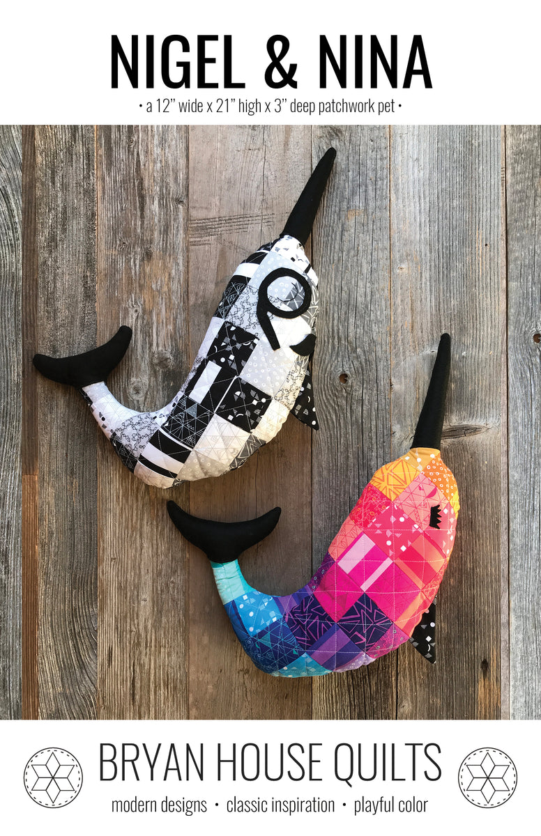 Nigel And Nina Narwhal {PDF Pattern} – Bryan House Quilts