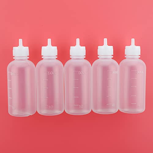 FJNATINH 30cc Needle Tip Squeeze Bottles - Precision Tip Applicator Bottle for Glue, Liquids, Paint, 5 Pack