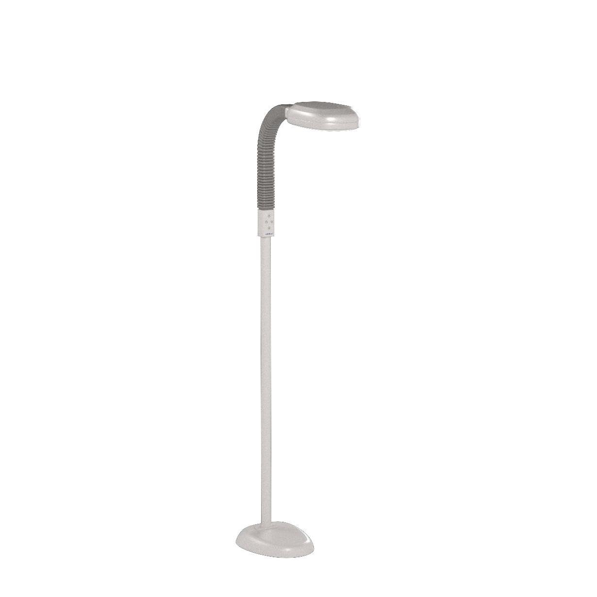 Verilux SmartLight Full Spectrum LED Modern Floor Lamp with Adjustable Brightness, Flexible Gooseneck and Easy Controls - Reduces Eye Strain and Fatigue - Ideal for Reading, Artists, Craft (White)