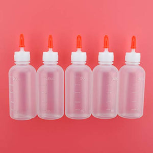 FJNATINH 30cc Needle Tip Squeeze Bottles - Precision Tip Applicator Bottle for Glue, Liquids, Paint, 5 Pack