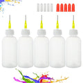 FJNATINH 30cc Needle Tip Squeeze Bottles - Precision Tip Applicator Bottle for Glue, Liquids, Paint, 5 Pack