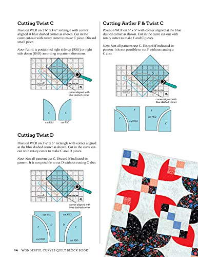 Wonderful Curves Sampler Quilt Block Book: 30 Blocks, 14 Projects, Endless Possibilities (Landauer) Mix and Match with Step-by-Step Instructions, Helpful Diagrams, and the Cut-Sew-Square Up Technique
