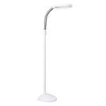 Verilux SmartLight Full Spectrum LED Modern Floor Lamp with Adjustable Brightness, Flexible Gooseneck and Easy Controls - Reduces Eye Strain and Fatigue - Ideal for Reading, Artists, Craft (White)