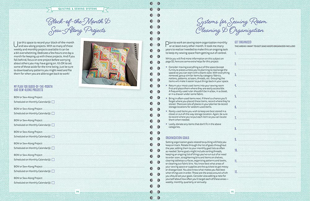 Quilting Life Planner and Workbook