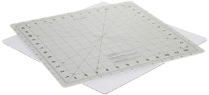 Fiskars Rotating Cutting Mat - 14" x 14" Grid to Cut Fabric Squares Easily - Perfect for Quilting, Sewing and Craft Projects - Self-Healing Mat - Gray