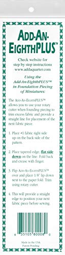 CM Designs CMD80008 Ruler 8" Add-an-Eighth Plus , Green