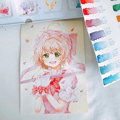 24 Colors Paul Rubens Watercolor Paint Artist Grade Solid Cakes Travel Pocket Set Painting Paint with Metal Box Case