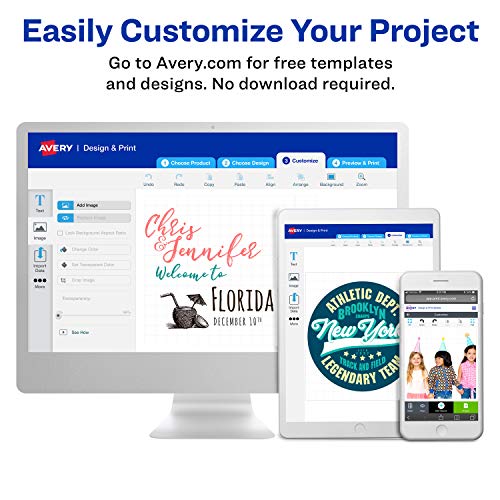 Avery Printable Fabric for Inkjet Printers, 8.5 x 11 Inches, Pack of 5 (03384)