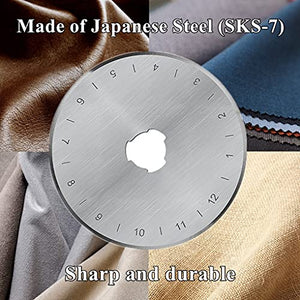45mm Rotary Cutter Blades 10 Pack Rotary Blades Sharp and Durable  Replacement Blades for Quilting, Scrapbooking, Sewing, and Arts Crafts,  Fits Olfa