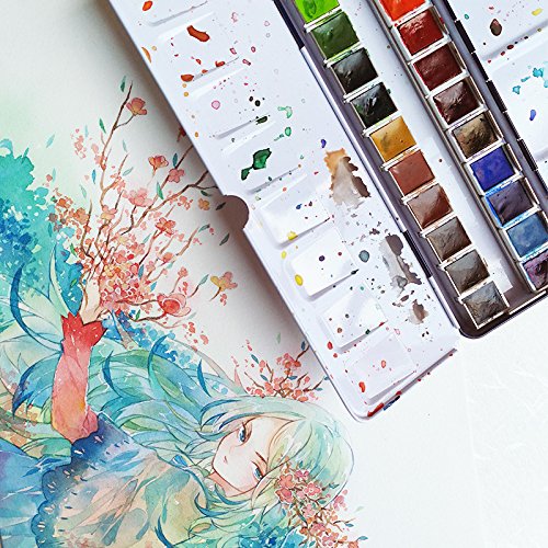Paul Rubens Watercolor Paint 24 Vivid Color Water Coloring Paint