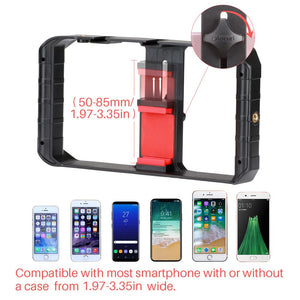 Ulanzi U Rig Pro Phone Video Stabilizer - Filmmaking Case Smartphone Video Rig Grip Tripod Mount for Videomaker Film-Maker Video-grapher Compatible for iPhone Xs XS Max XR iPhone X 8 Plus Samsung