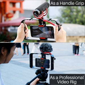 Ulanzi U Rig Pro Phone Video Stabilizer - Filmmaking Case Smartphone Video Rig Grip Tripod Mount for Videomaker Film-Maker Video-grapher Compatible for iPhone Xs XS Max XR iPhone X 8 Plus Samsung