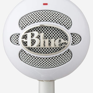 Blue Snowball iCE USB Mic for Recording and Streaming on PC and Mac, Cardioid Condenser Capsule, Adjustable Stand, Plug and Play - White