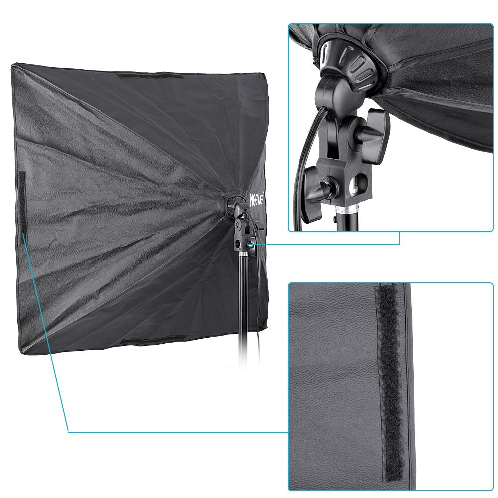 Neewer 700W Professional Photography 24x24 inches/60x60 Centimeters Softbox with E27 Socket Light Lighting Kit
