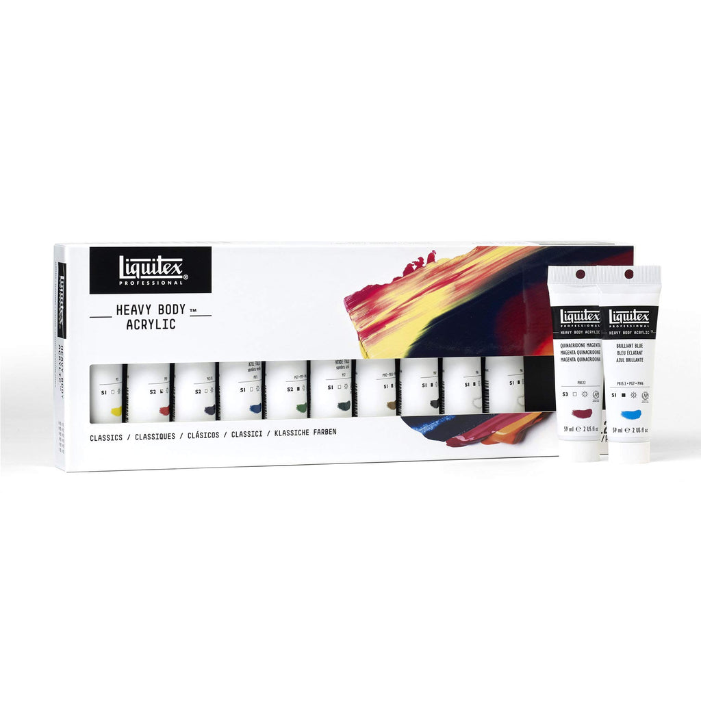 Liquitex Professional Heavy Body Acrylic Paint Classic Set, 12 Colors