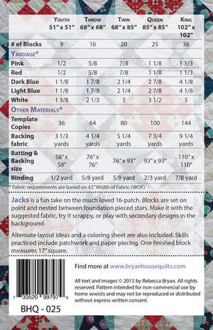 Jacks PDF Quilt Pattern