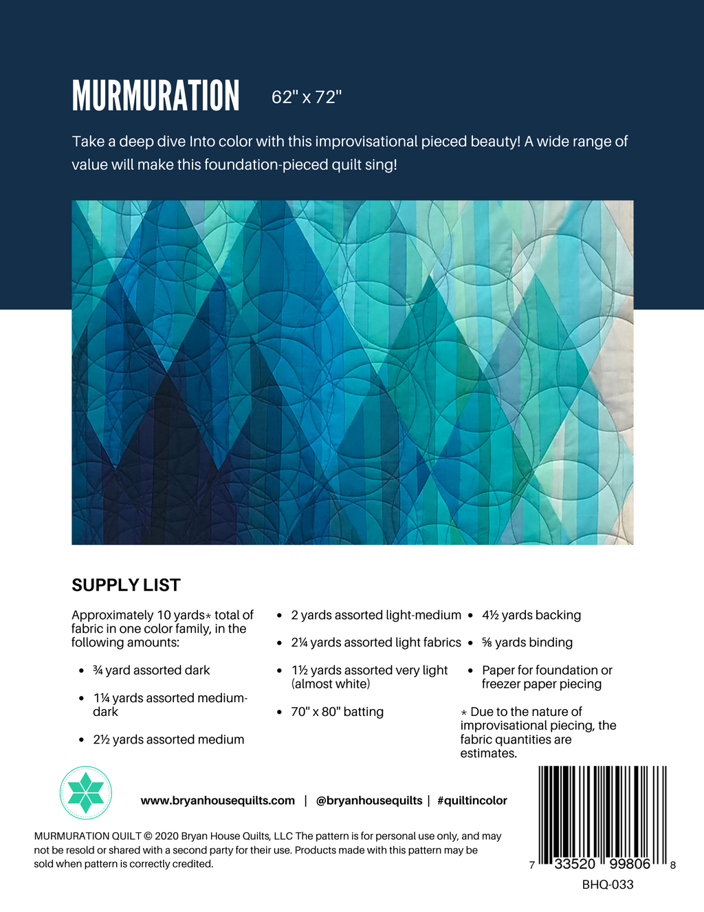 Murmuration Quilt PDF Pattern