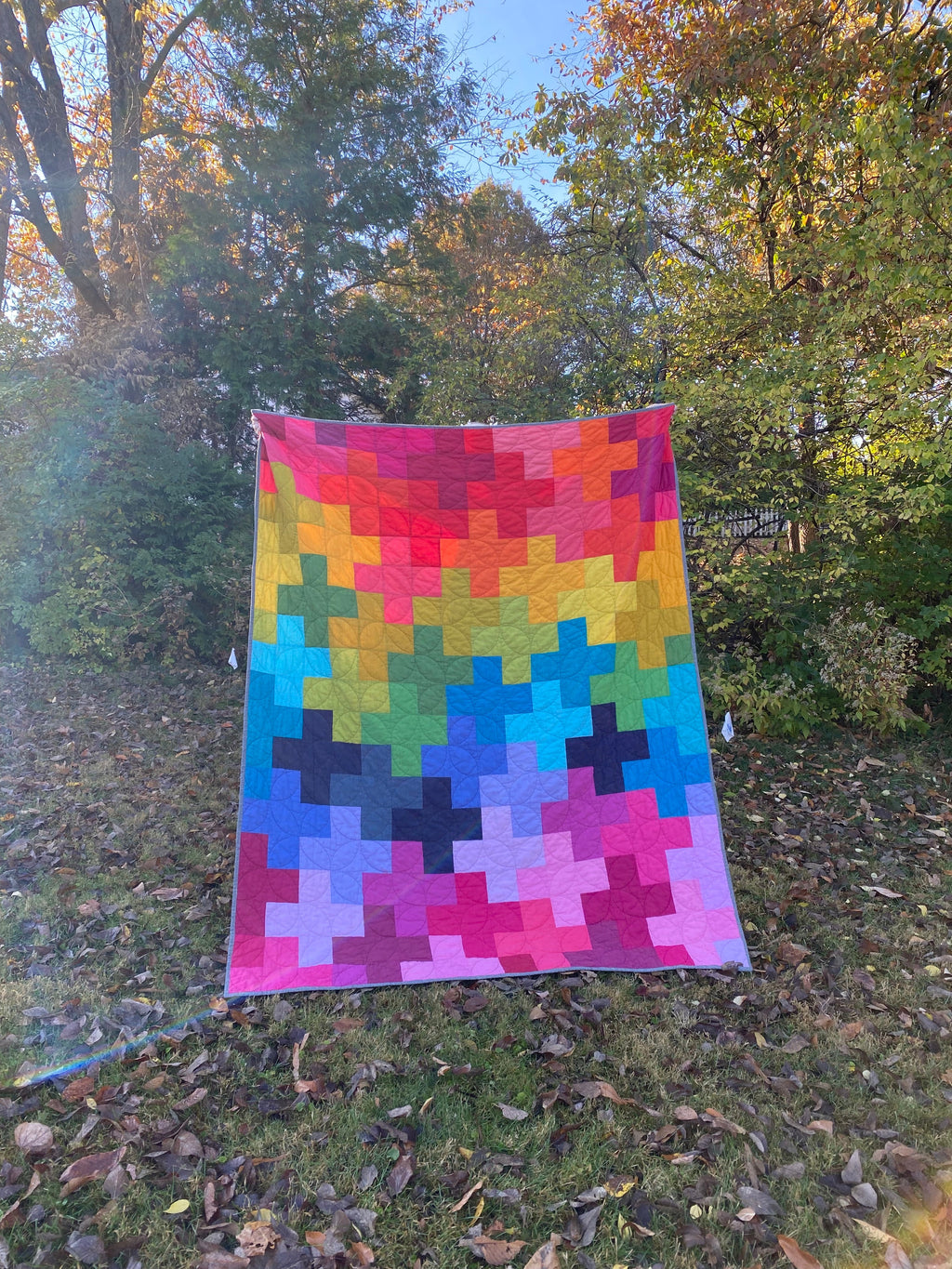 Rainbow Plus Quilt PDF Pattern