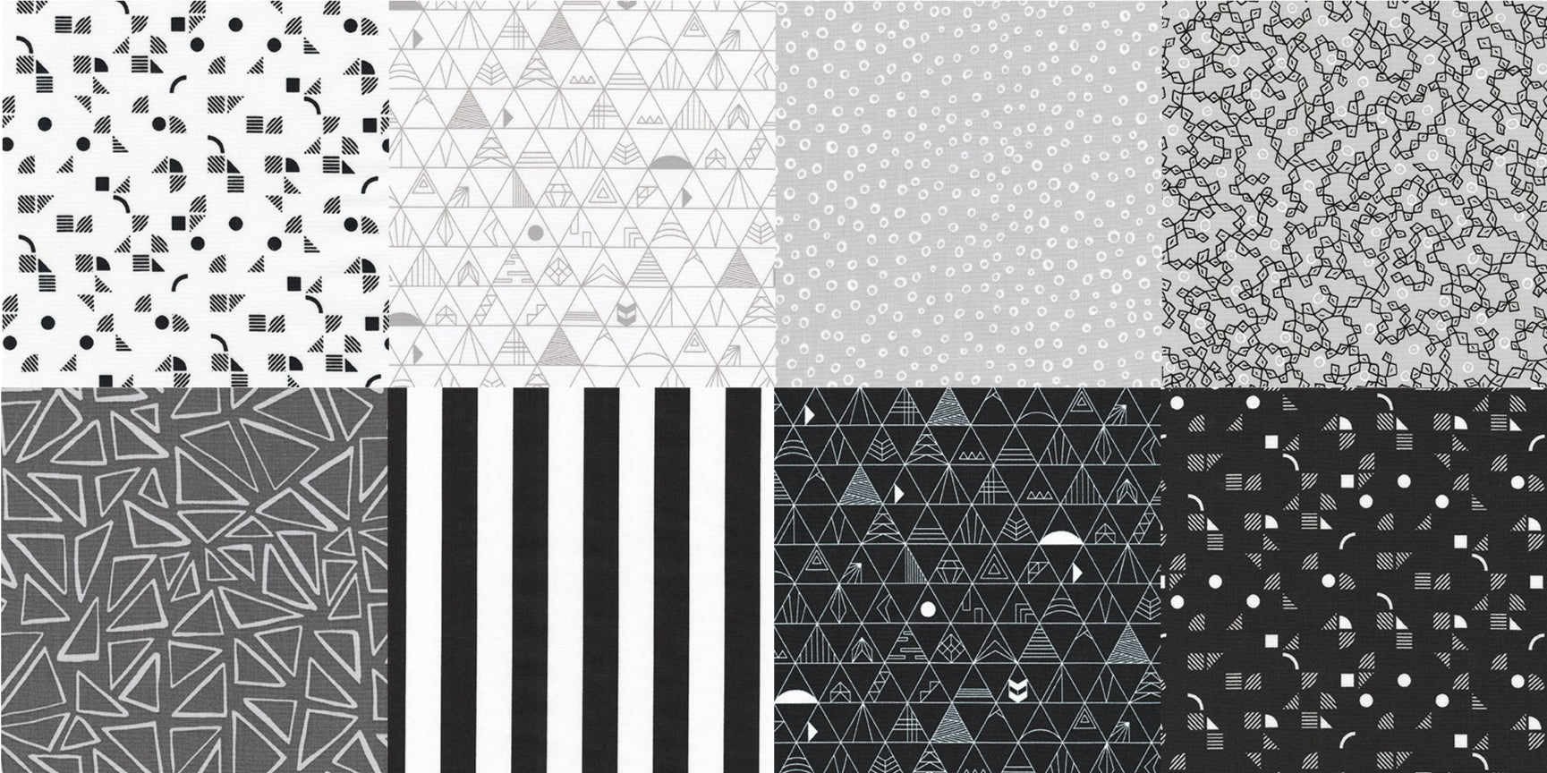 Half Yard Bundle Panache Black & Whites